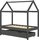 vidaXL Kinderbett mit Schublade 70 x 140 cm Kiefer massiv dunkelgrau