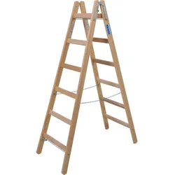 KRAUSE Sprossen-Doppelleiter »STABILO«, Anzahl Sprossen: 12, aus Holz - braun