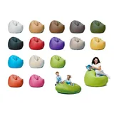 sunnypillow XXXL Sitzsack mit Styropor Füllung 145 cm Durchmesser 2-in-1 Funktionen zum Sitzen und Liegen Outdoor & Indoor für Kinder & Erwachsen... - Grün