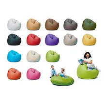 sunnypillow XXXL Sitzsack mit Styropor Füllung 145 cm Durchmesser 2-in-1 Funktionen zum Sitzen und Liegen Outdoor & Indoor für Kinder & Erwachsen... - Grün