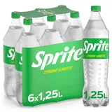 Sprite Zitrone-Limette Limonade – fruchtiges Erfrischungsgetränk mit Zitronen-Geschmack – 6x 1,25L Einweg PET Flaschen – Vorratspack