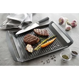 HENDI Grillplatte 39 x 26 cm Aluminium schwarz