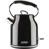 Bourgini Nostalgischer Wasserkocher Deluxe 1,7 l Schwarz