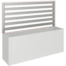 Biohort Rankgitter Hochbeet 91 cm x 398,3 cm Quarzgrau-Metallic