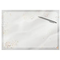SIGEL Schreibtischunterlage Glittery Joy grau/gold Papier 42,0 x 29,7 cm, 30 Blatt