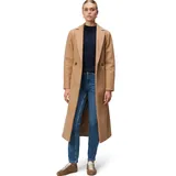 Zero Damen Mantel Wolloptik mit Bindegürtel 38, Cinnamon Swirl - 38