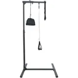 JDBDU Höhenverstellbarer Bettgalgen 130-175cm, Stabiler Bettaufrichter mit Trapezgriff & Seilzug, Unabhängige Aufrichthilfe für Senioren bis 100kg
