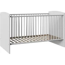 WIMEX Babybett WIMEX "York", weiß B:74cm H:77cm L:150cm, Holzwerkstoff, Babybetten, Babybett, 3-fach höhenverstellbar, mit Schlupfsprossen aus Massivholz