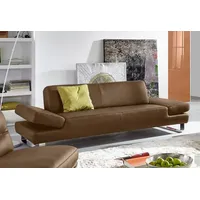 2-Sitzer W.SCHILLIG "taboo Designsofa mit hohem Sitzkomfort, Breite 202cm, Sitztiefe 69cm", braun (fango z69), B:202cm H:76cm T:101cm, Flachgewebe S22 (100% Polyester);Stoff S37 (100% Polyester): Luxus-Microfaser in Lederoptik;Longlife Xtra-Leder Z59: Glattleder mit modischer Prägung. Hautstärke 0, 9 - 1, 1 mm;Longlife Xtra-Leder Z69: Das feinnarbige, gedeckte Softleder Z69 besticht durch seine außergewöhnliche Weichheit im trendigen »Vintage-Look«, Hautstärke 0, 9 - 1, 1 mm, Sofas, mit Übertiefe, inklusive