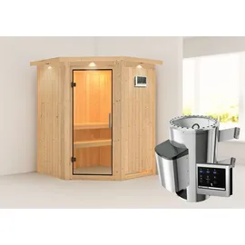 Karibu Nanja Klare Ganzglastür inkl. 3,6 kW Ofen + ext. Steuerung