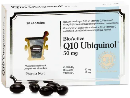 Pharma Nord BioActive Q10 50mg Ubiquinol Energie 20 Kapseln