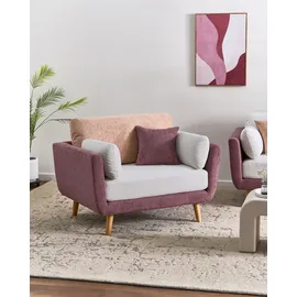 Beliani Sessel Bolga Stoff 78 x 71 x 70 cm Rosa