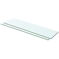 Gecheer Regalböden 2 STK. Glas Transparent 60 x 12 cm Glasregal Wandregal für Badezimmer Glasablage Glasregalboden Badablage