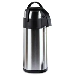 Haushalt International Edelstahl Airport Pumpkanne, 5 L - doppelwandig, auslaufsicher für Kaffee & Tee