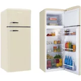 Amica DTR 374 190 B Retro-Kühl-Gefrierkombination (206 l, 1440 mm hoch, Beige)