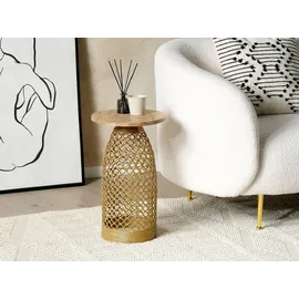 Beliani Beistelltisch Mango Holz rund 30 cm Waihi