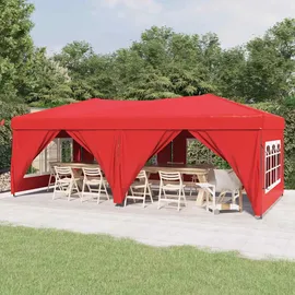 vidaXL Partyzelt Faltbar mit Seitenwänden Taupe 2 x 2 m