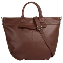 Samantha look Henkeltasche Leder Brown