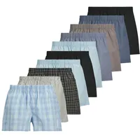 JACK & JONES JACMILANO WOVEN BOXERS 10 PACK Schwarz/Braun/Blau/Grau S