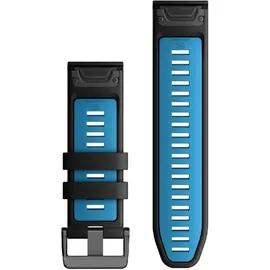 Garmin Quickfit Silikon Armband 26mm Schwarz/Blau fenix 8 51mm u.a.