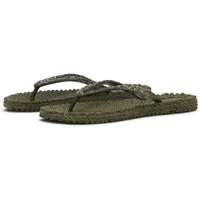 Ilse Jacobsen Damen - Zehentrenner - CHEERFUL03G - gemusterte Innensohle,Glitzersteine,massageffekt - 42 EU