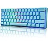 UK Layout 60% Mechanische Gaming-Tastatur Typ C verkabelt 61 Tasten LED-beleuchtete USB-wasserdichte Tastatur 14 Chroma RGB-Hintergrundbeleuchtung Anti-Ghosting-Tasten für Computer/PC/ Lapto /MAC