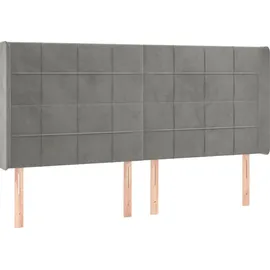 vidaXL Boxspringbett 180 x 200 cm Hellgrau
