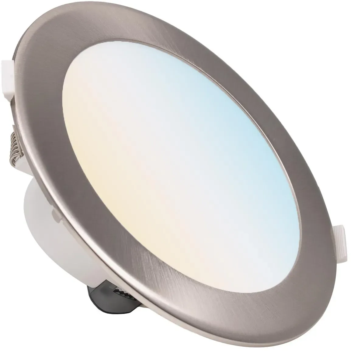 CCT LED Einbaustrahler rund 90° dimmbar - Farbe: Edelstahl-gebürstet - Ausführun...