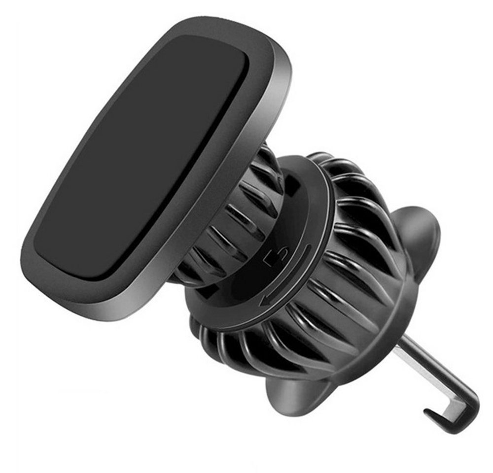 HYTIREBY Handyhalterung Auto Magnet Clamp Handyhalter Lüftung KFZ Handy-Halterung, (Kompatibel für iPhone Samsung Huawei Smartphone) schwarz