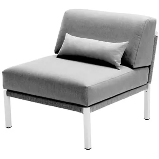 Loungesystem Club Anbaumodul - 301 - weiß standard 738 - blue-grey