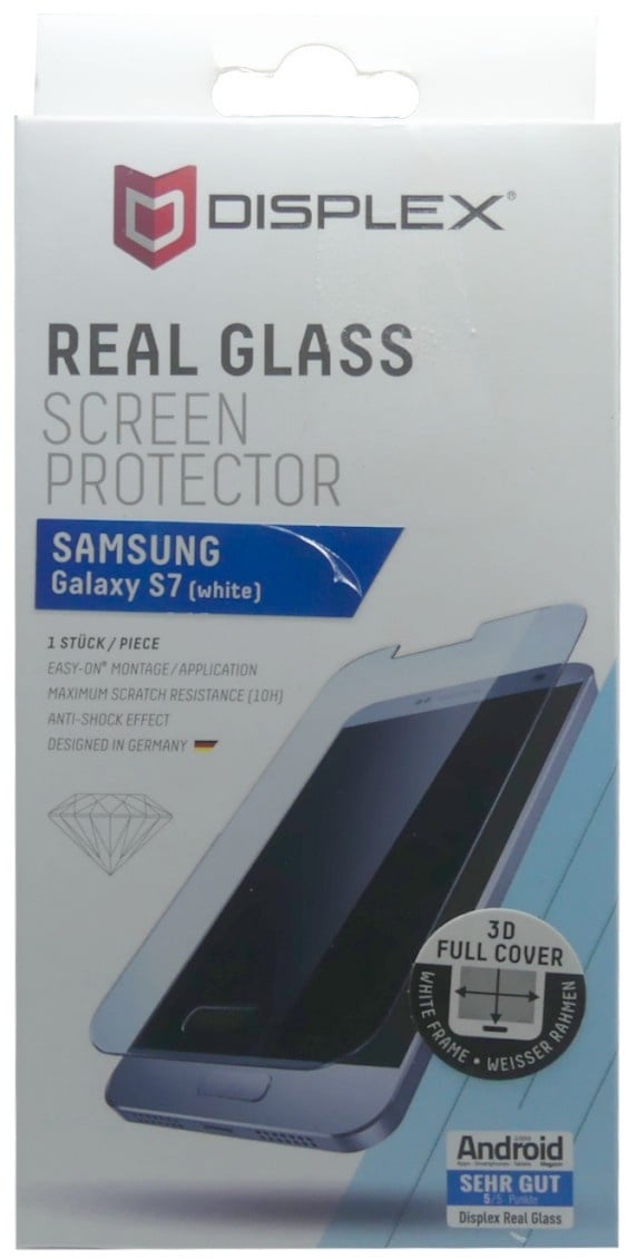 DISPLEX Screen Protector Glasschutz Smartphone Samsung Galaxy S7 widerstandsf...