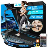 Laufband für Zuhause, 5 in 1 Walking Pad, 12km/h Klappbar Laufband mit 10% Steigung, 2.75HP bürstenlosem Motor Walking Machine mit LED-Anzeige, App-Kompatibilität, 12 Programmen, Doppeloperation