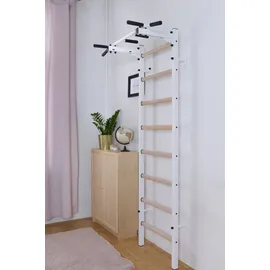 BenchK BenchK® Sprossenwand 221 mit Klimmzugstange, Weiß - Weiß