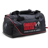 Gorilla Wear Jerome Gym Bag - schwarz/rot - Bodybuilding und Fitness Sporttasche für Damen und Herren mit Logo Aufdruck absolut praktisch mit viel Stauraum