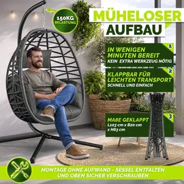 tillvex Hängesessel Dunkelgrau