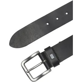 JACK & JONES "JACFLAG LEATHER BELT 4 CM NOOS", Herren, Gr. 95, schwarz, Büffelleder, unifarben, Gürtel Ledergürtel