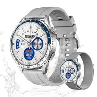 Fur Herren's Telefonfunktion IP67 Wasserdicht Fitness-Tracker Fitnessuhr mit Herzfrequenz-, SpO2- & Temperaturmessung - Silber