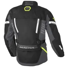 Macna Ultimax 2.0 Textiljacke wasserdicht - Schwarz/Dunkelgrau/Neon-Gelb / S
