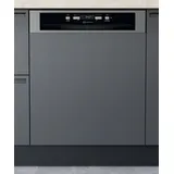 Bauknecht teilintegrierter Geschirrspüler: 60 cm, Farbe Edelstahl - BBC 3B+26 X