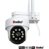 Belko® IP Kamera Cam Überwachungskamera WLAN 1080p outdoor außen 320° Rotation