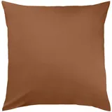 Traumschlaf Uni Kissenhülle Monaco 2er Set 2x 80x80 cm | braun - braun