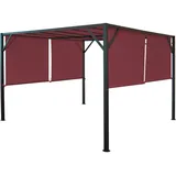 MCW Ersatzbezug für Dach Pergola Pavillon Beja 3 x 3 m Bordeaux 2,72 x 4,96 m