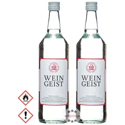 2 x Weingeist – reiner Alkohol 96 % Vol.