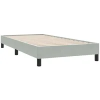 VidaXL Boxspringbett ohne Matratze Hellgrau 90x210 cm Samt