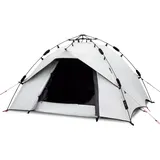 Qeedo Campingzelt Quick Ash Dark Grey mit Schnellaufbau-System ultraweiß 2 Personen,