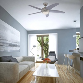Westinghouse Bendan 132 cm Deckenventilator mit LED silber inkl. Fernbedienung