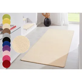HANSE HOME Läufer Fancy - Wohnzimmerteppich Kurzflor, Weich, Einfarbig, Wohnzimmer, Schlafzimmer, Esszimmer beige - 80x200 cm - 2 Jahre Gewährleistung - mind. 14 Tage Rückgaberecht