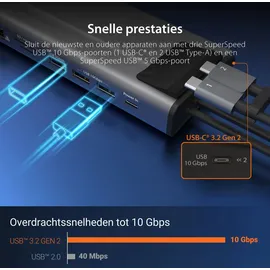 j5create JCD552 USB-C Gen 2 Docking Station (With Ethernet)