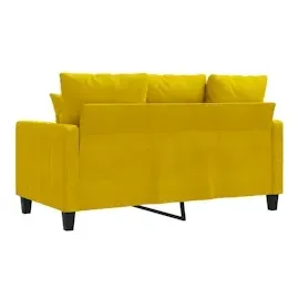 vidaXL 2-Sitzer-Sofa Gelb 120 cm Samt