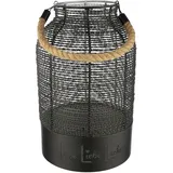 Gilde Windlicht Lebe Liebe Lache Eisen schwarz